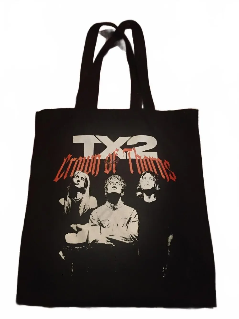 TX2 Crowd of Thorns Black Graphic Tote Bag
